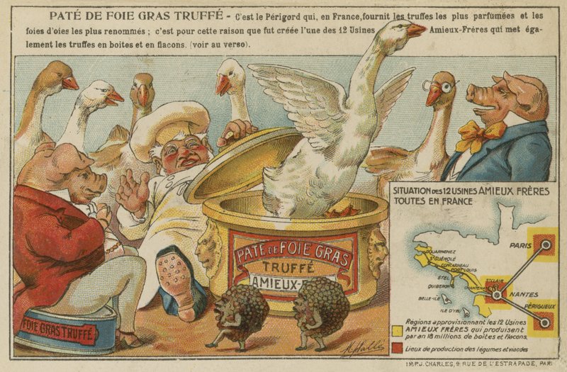 Advertentie voor Amieux Frères Pate de Fois Gras door French School