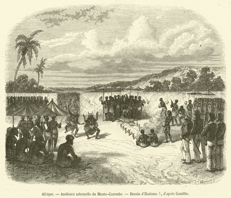 Afrika, Plechtige audiëntie van de Muata-Cazembe door French School