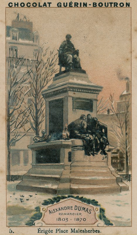 Alexandre Dumas, Romanschrijver, 1803-1870, Opgericht op Place Malesherbes door French School