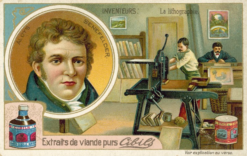 Alois Senefelder, uitvinder van lithografie door French School