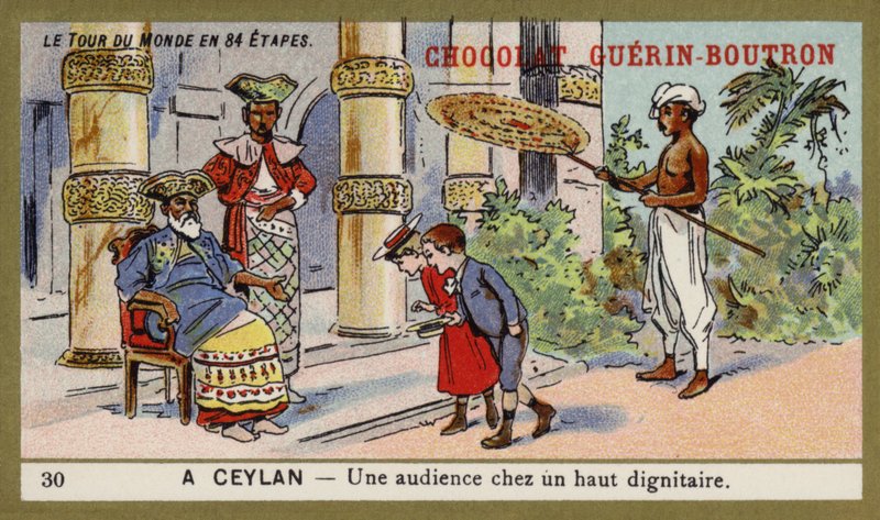 Een audiëntie bij een hoge dignitaris, Ceylon door French School