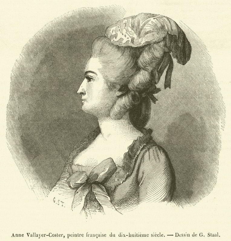 Anne Vallayer-Coster, Franse schilder uit de achttiende eeuw (gravure) door French School