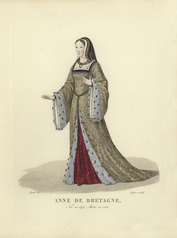 Anne van Bretagne, koningin-gemalin van Karel VIII en Lodewijk XII van Frankrijk door French School