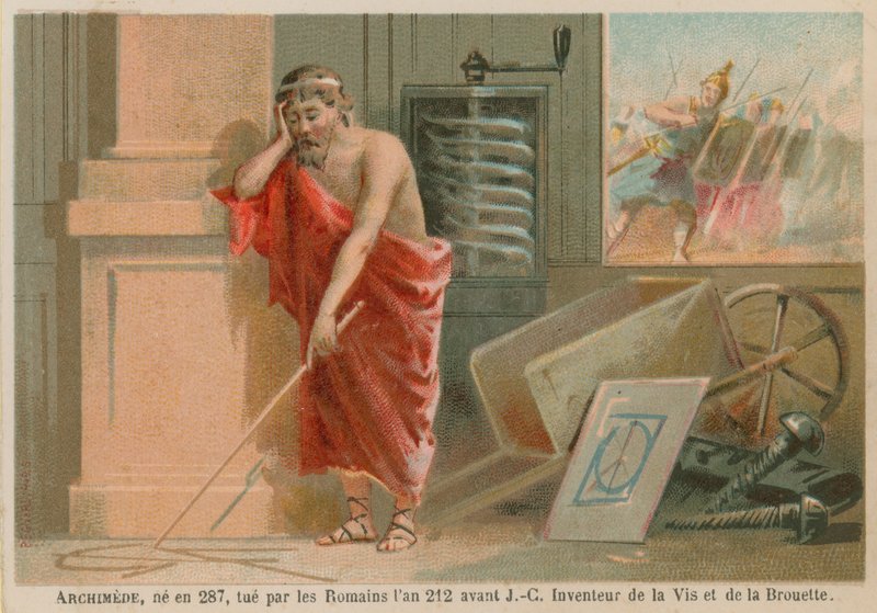 Archimedes, Griekse wetenschapper, wiskundige en uitvinder van de 3e eeuw v.Chr. door French School