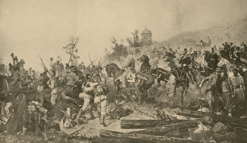 Aankomst van Beierse troepen voor Parijs, Frans-Duitse Oorlog, september 1870 door French School