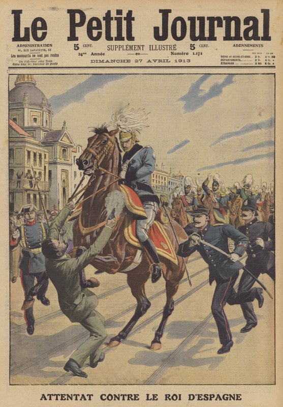 Moordaanslag op koning Alfonso XIII van Spanje door French School