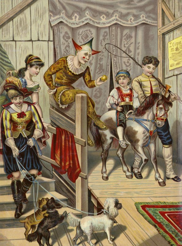 Achter de schermen in een circus door French School