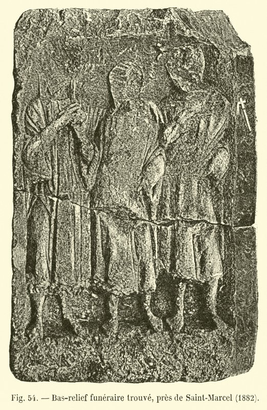 Funerair bas-reliëf gevonden nabij Saint-Marcel, 1882 door French School