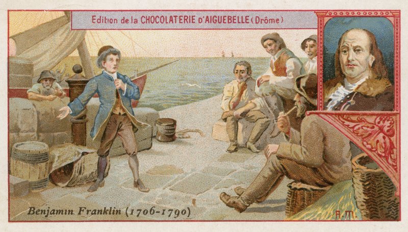Benjamin Franklin, Amerikaanse wetenschapper, uitvinder en politicus door French School
