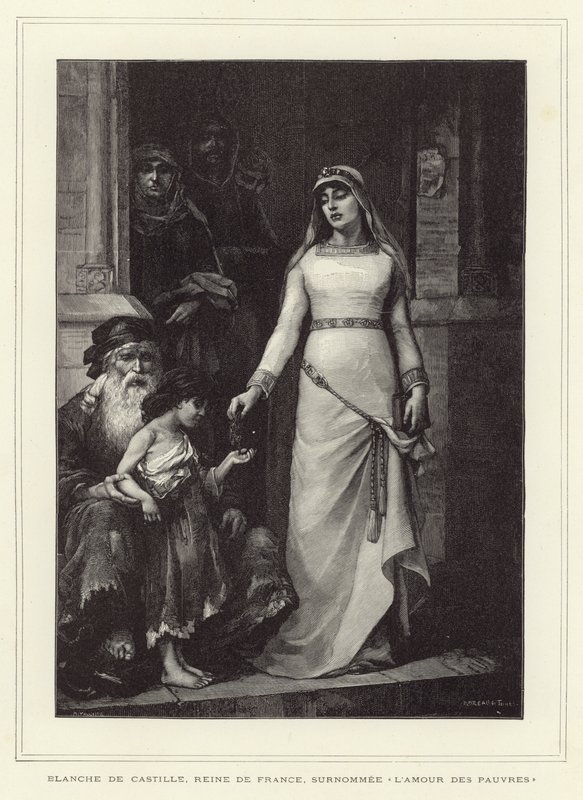 Blanche van Castilië, koningin-gemalin van Lodewijk VIII van Frankrijk en moeder van Lodewijk IX door French School