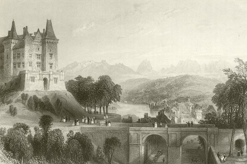 Kasteel van Pau, geboorteplaats van koning Hendrik IV door French School