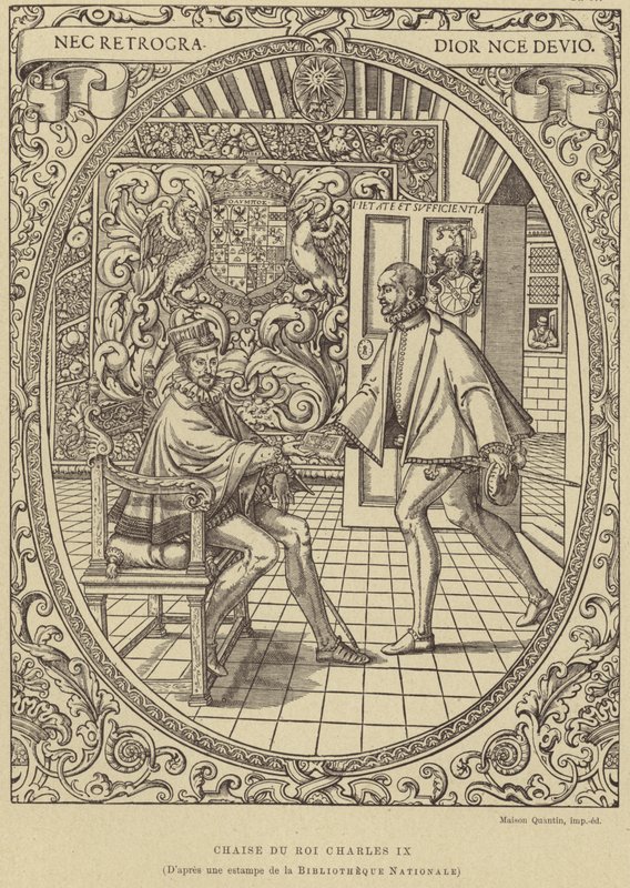 Stoel van koning Karel IX van Frankrijk, 16e eeuw door French School