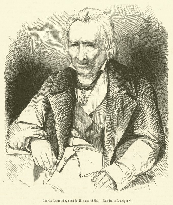 Charles Lacretelle, overleden op 28 maart 1855 door French School