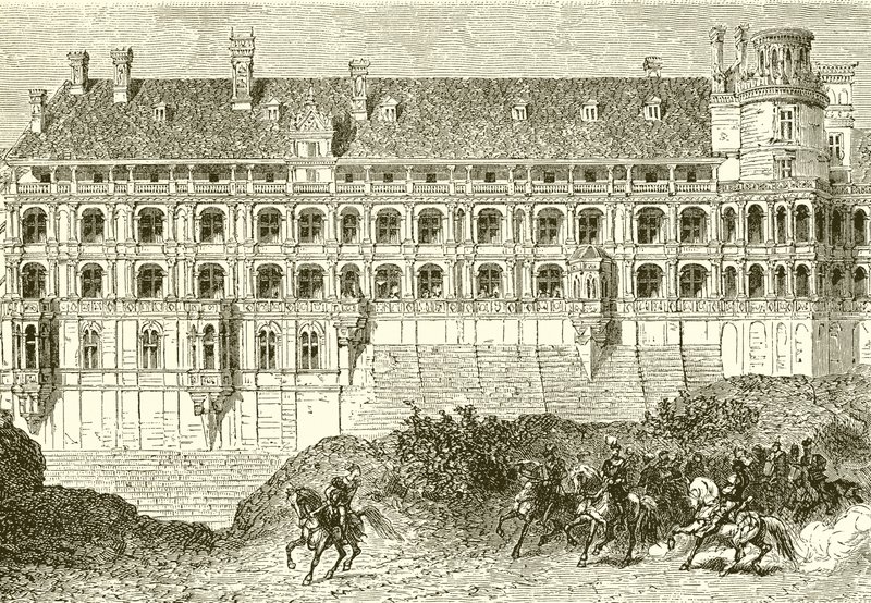 Chateau des Blois door French School