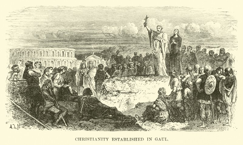 Het christendom gevestigd in Gallië door French School