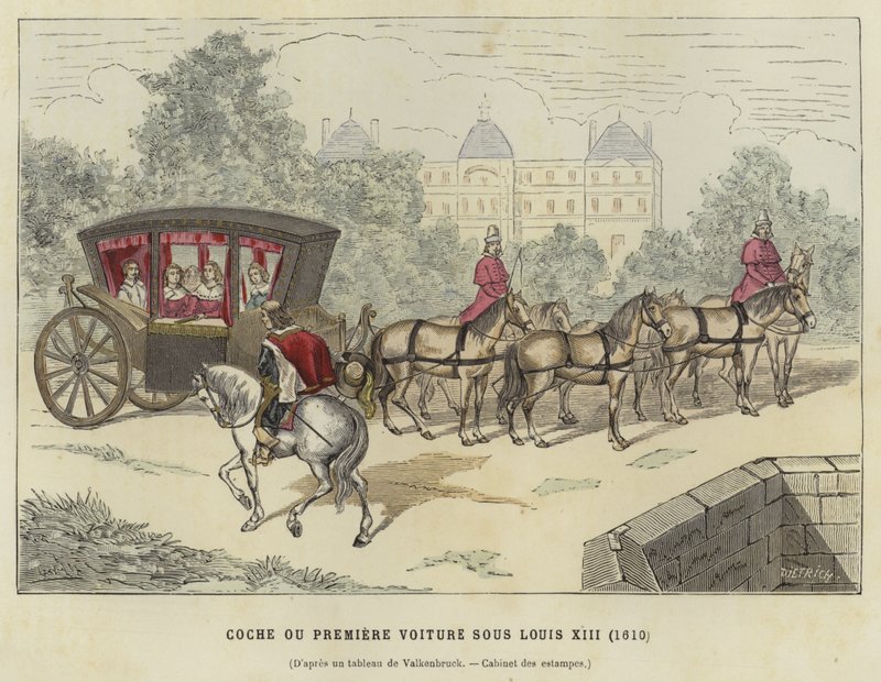 Koets, regeerperiode van Lodewijk XIII van Frankrijk, 1610 door French School