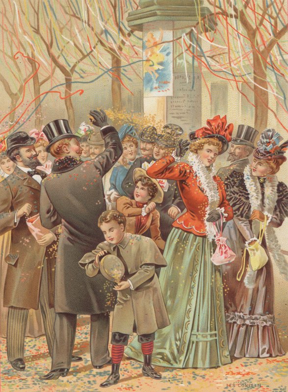 Confetti (chromolitho) door French School