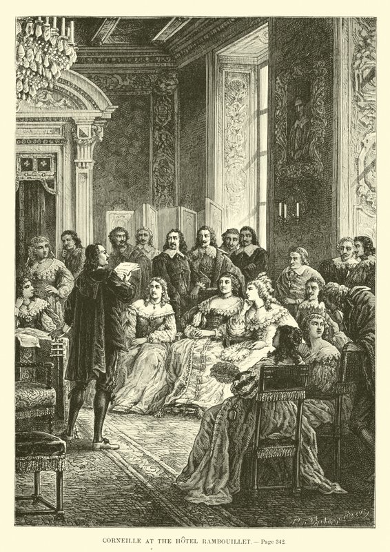 Corneille in het Hotel Rambouillet door French School