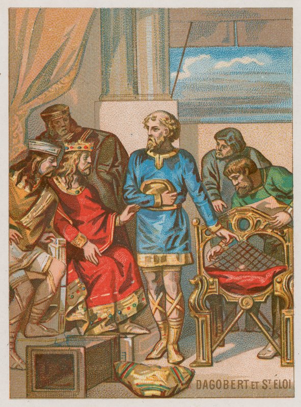 Dagobert geadviseerd door Eligius door French School