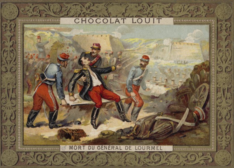 De dood van generaal Lourmel, Slag bij Inkerman, Krimoorlog, 1854 door French School