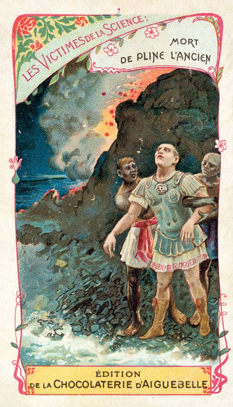 Dood van Plinius de Oudere bij de uitbarsting van de Vesuvius, 79 door French School