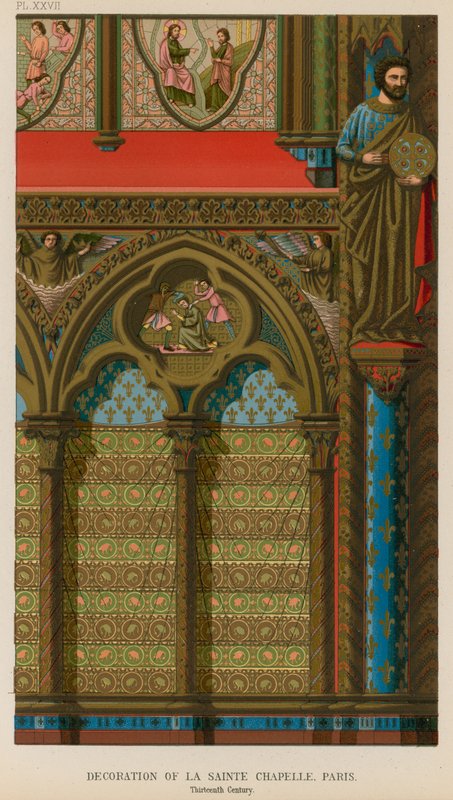 Decoratie van La Sainte Chapelle, Parijs door French School