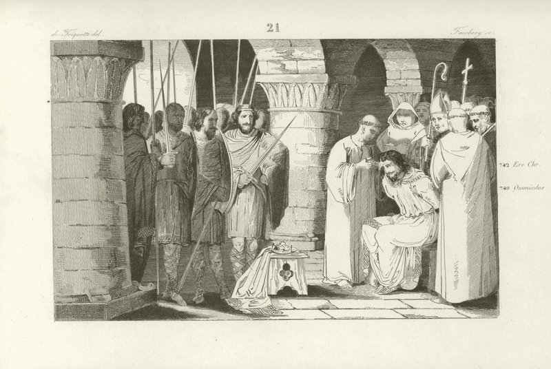 Afzetting van Childerik III, koning van de Franken, 752 door French School