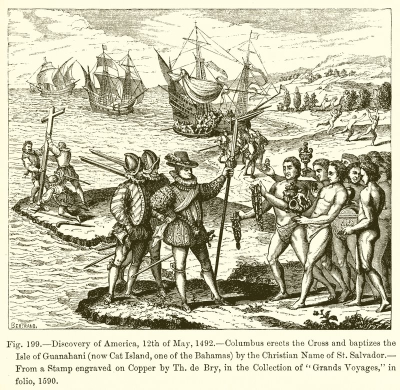 Ontdekking van Amerika, 12 mei 1492 door French School