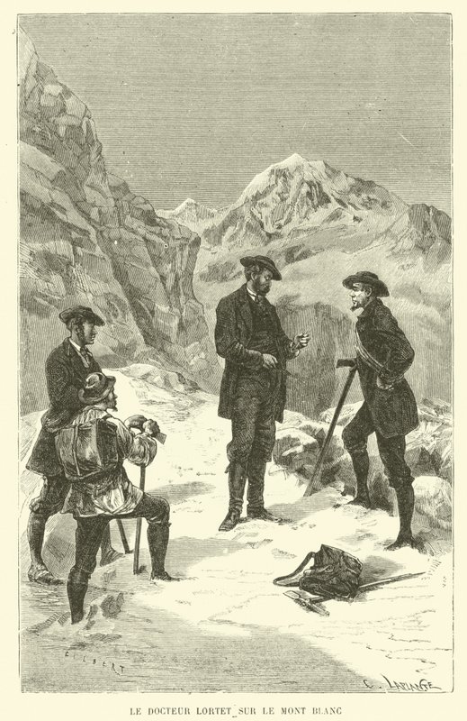Dokter Lortet op de Mont Blanc door French School