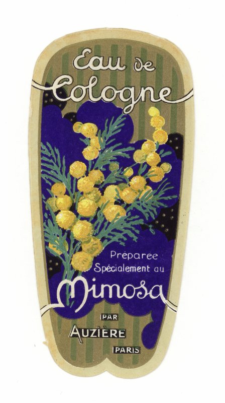 Eau de Cologne label, Mimosa door French School