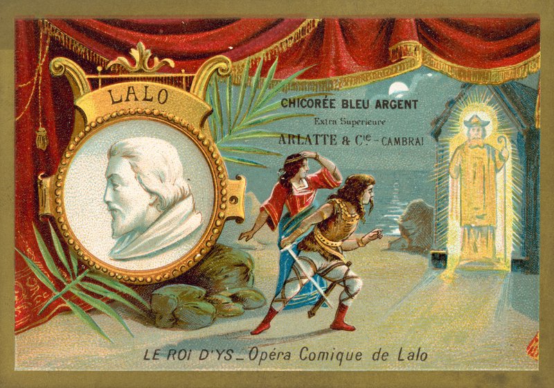 Edouard Lalo, Franse componist, en een scène uit zijn opera Le Roi d
