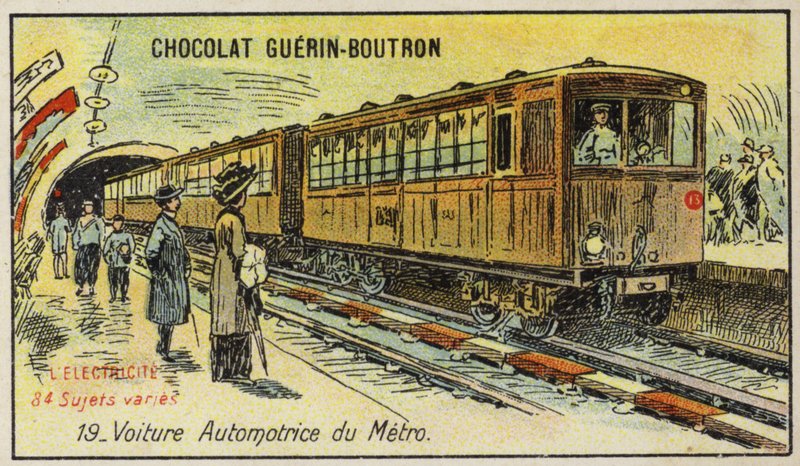 Elektrische metrotrein door French School
