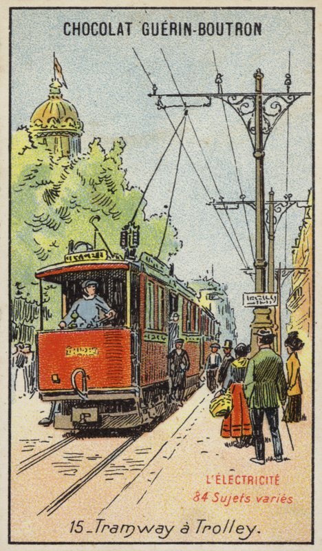 Elektrische tram door French School