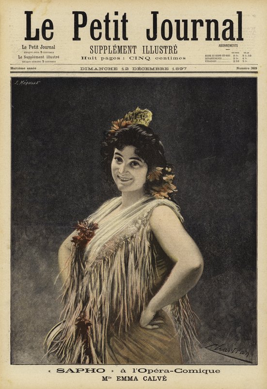 Emma Calve in Sappho in de Opera-Comique, Parijs door French School