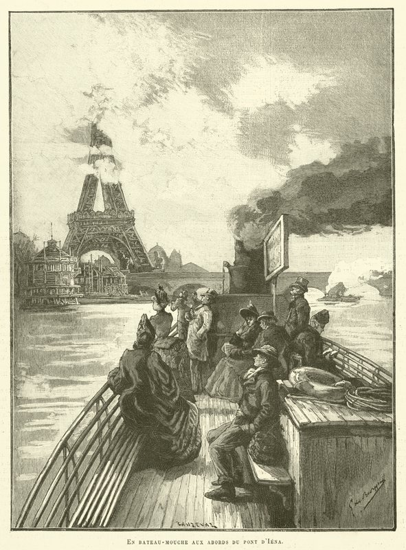 Op een boot bij de Pont d