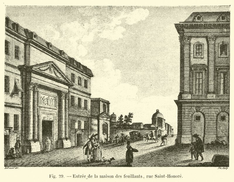Ingang van het huis van de Feuillants, rue Saint-Honoré door French School