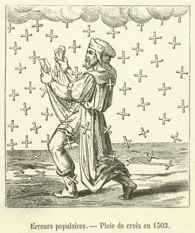 Populaire fouten, Regen van kruisen in 1503 door French School