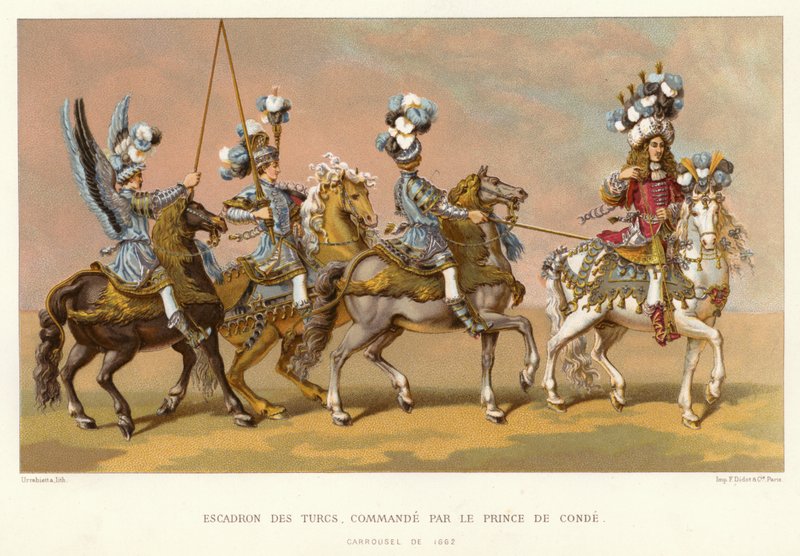 Eskadron van de Turken, onder bevel van Prins de Condé door French School
