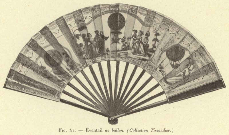 Eventail au ballon (Collectie Tissandier) door French School