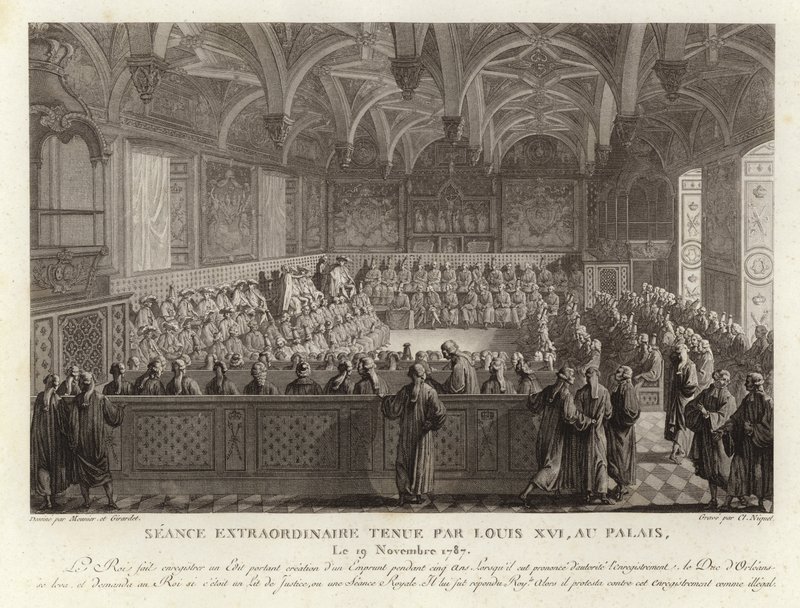 Buitengewone zitting gehouden door Lodewijk XVI in het Paleis van Versailles door French School