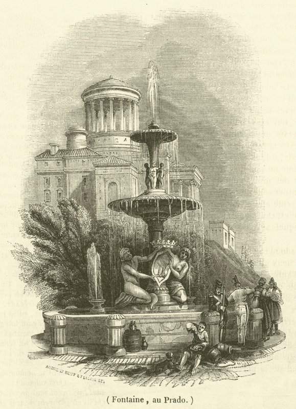 Fontein, in het Prado door French School