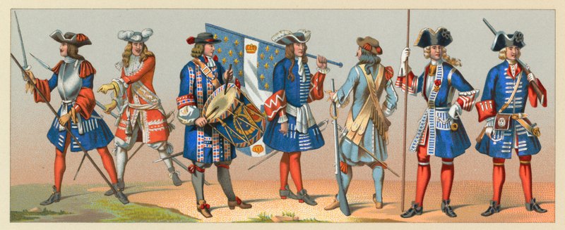 Frankrijk XVII-XVIIIe eeuw Kostuum door French School