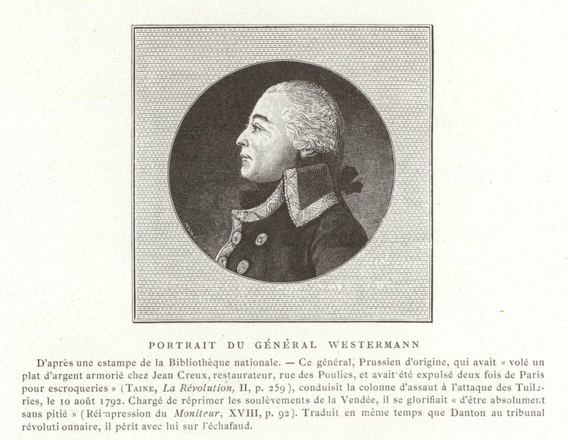 Francois Joseph Westermann, Franse politicus en generaal van de Franse Revolutionaire Oorlogen door French School