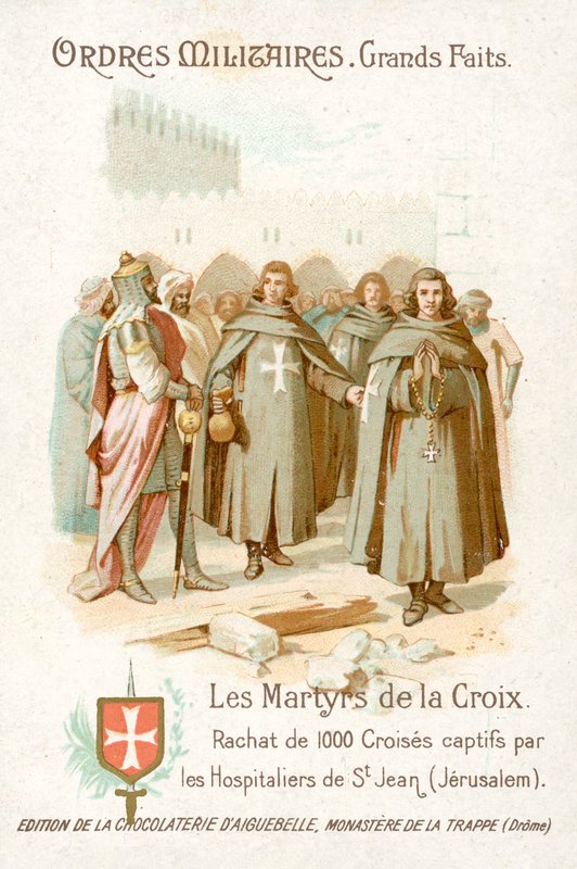 Bevrijding van 1000 gevangen kruisvaarders door de Hospitaalridders, Jeruzalem door French School