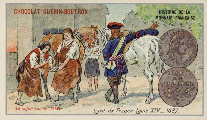 Franse liard uit het bewind van Lodewijk XIV door French School