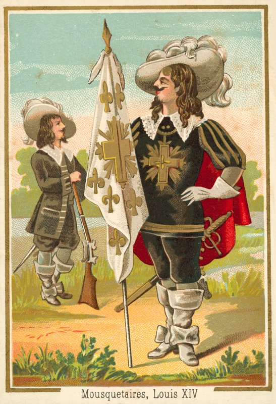 Franse musketiers uit de tijd van Lodewijk XIV door French School