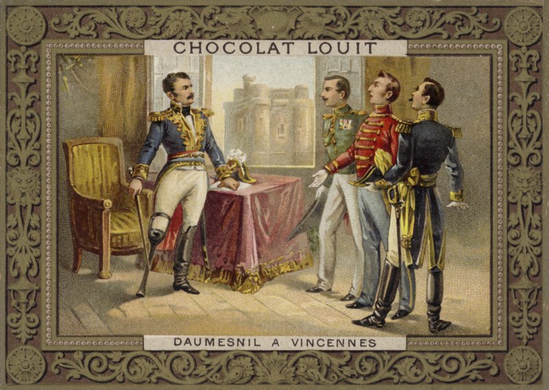 Generaal Daumesnil weigert het Château de Vincennes over te geven, Frankrijk, 1814 door French School