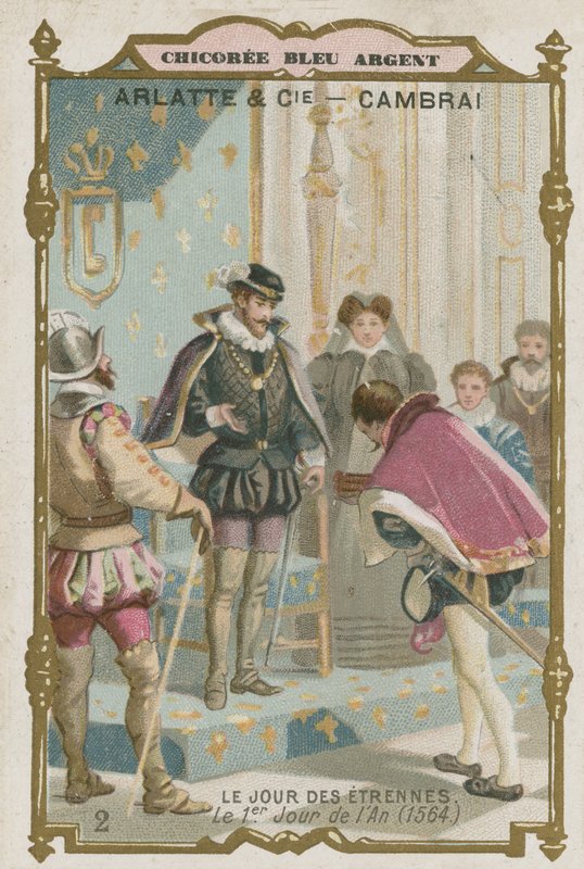 Geven van geschenken op Nieuwjaarsdag, Frankrijk door French School