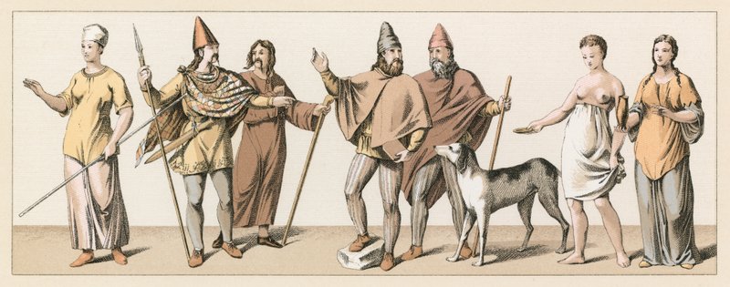 Kostuum van Groot-Brittannië door French School