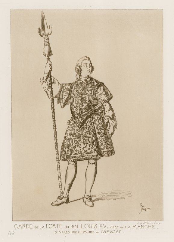 Wachter van de Poort van Koning Lodewijk XV, genaamd la manche door French School